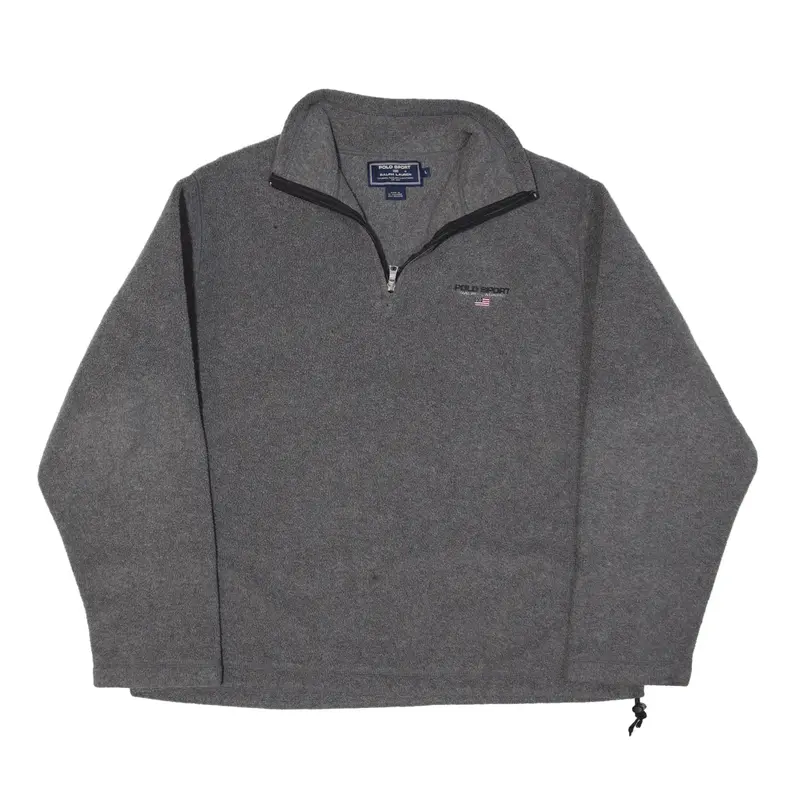 POLO RALPH LAUREN SPORT Fleece Grey 1/4 Zip Mens L