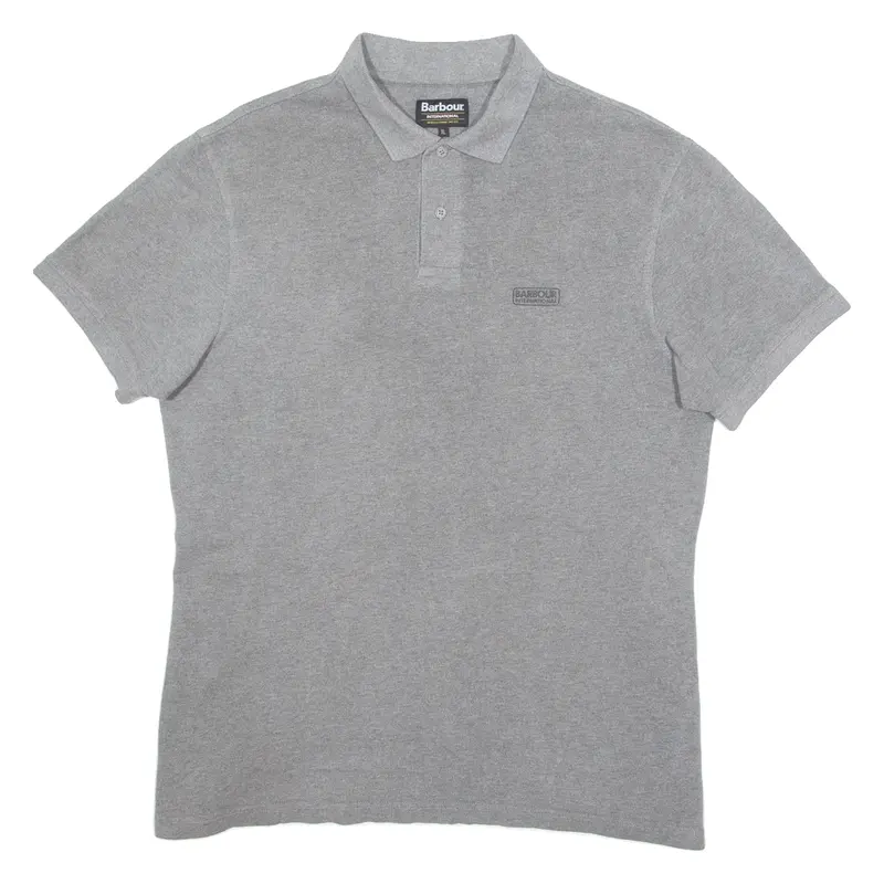BARBOUR Mens Polo Shirt Grey XL