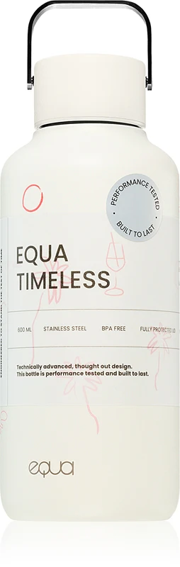 Equa Timeless Stainless Steel Water Bottle Small Color C'est La Vie 600 ml
