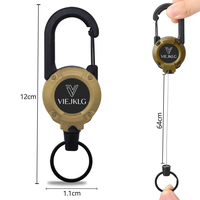 3 In 1 new multifunctional Retractable Pull Reel Carabiner Keychain, Strong Steel Wire Rope Buckle,Outdoor Sport Keychain Too...