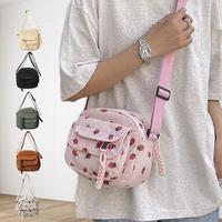 Cute Compact Women's Shoulder Bag Simple Stylish Corduroy Bag Trendy Convenient Multi-Pocket Small Square Bag