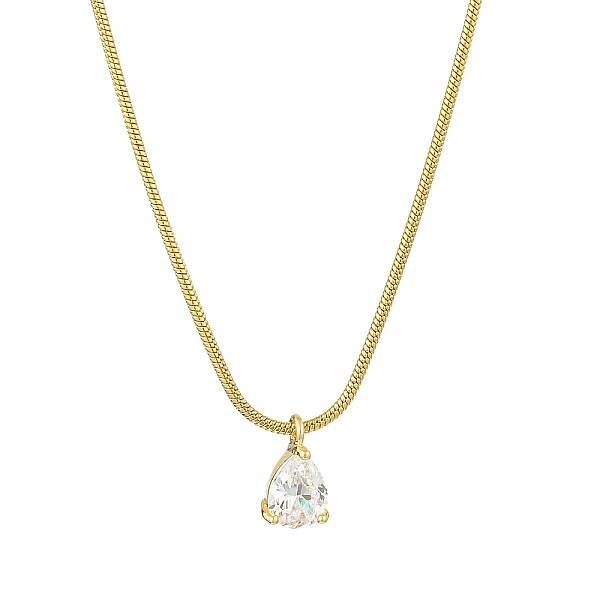 Brass Cubic Zirconia Charms Necklace