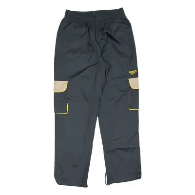 REEBOK Mens Track Pants Black Wide-Leg M W29 L31