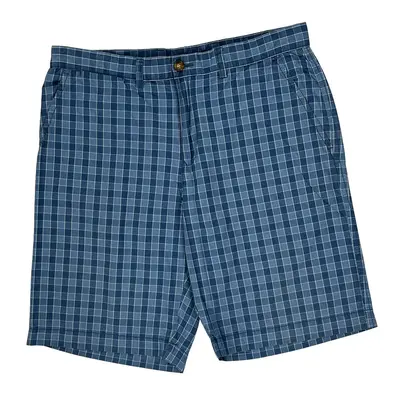 Tommy Hilfiger Checked Chino Shorts - 34W 10L Blue Cotton