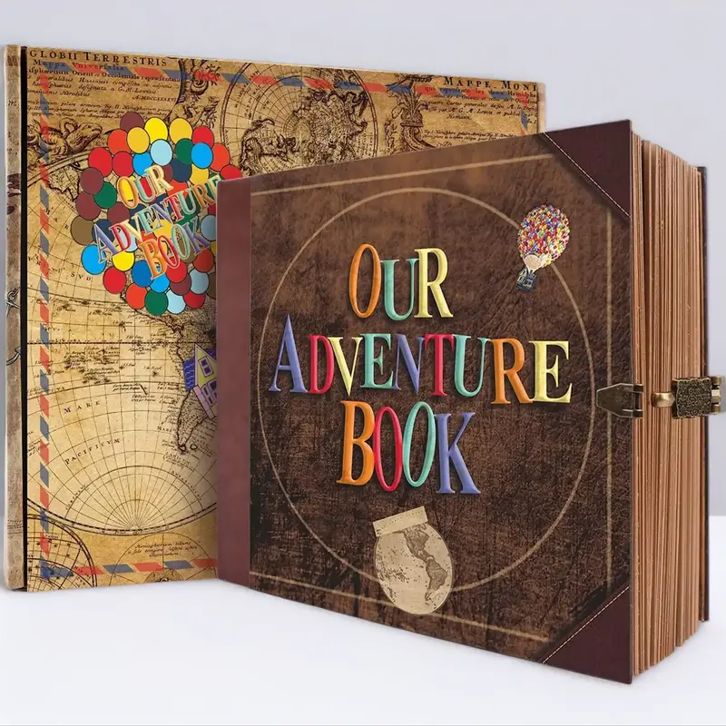 Our Adventure Book Travel Diary Themed Photo Book, 1/2 Sets Retro Style Travel Souvenir, Wedding Gift, Mother's Day Gifts