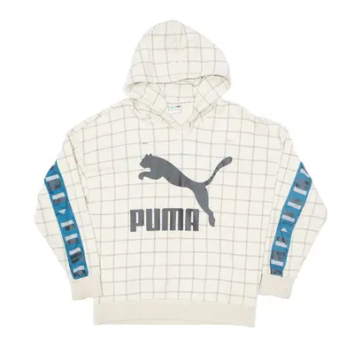 PUMA Check Beige Hoodie UK 10
