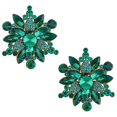 HOBBIESAY Rhinestone Flower Brooch Pin Vintage Brooch Austrian Crystal Rhinestone Flower Shape Brooch Pin Decorations for Par...