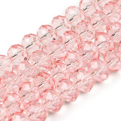 Transparent Baking Paint Glass Beads Strands