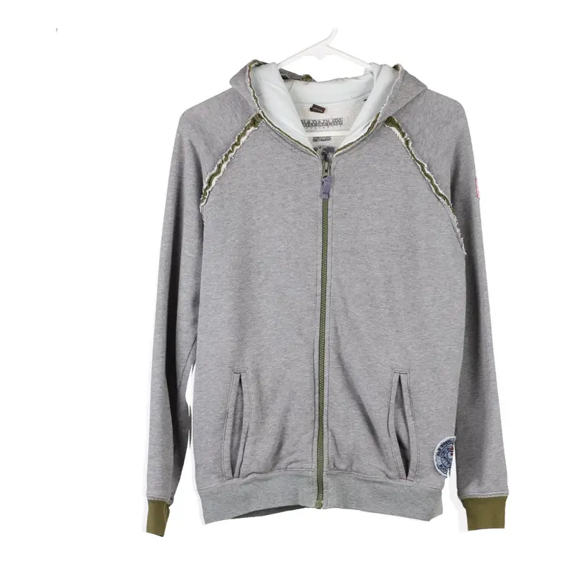 Age 14  Napapijri Hoodie - Large Grey Cotton