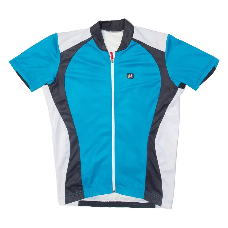 Full Zip Cycling Mens Jersey Blue S