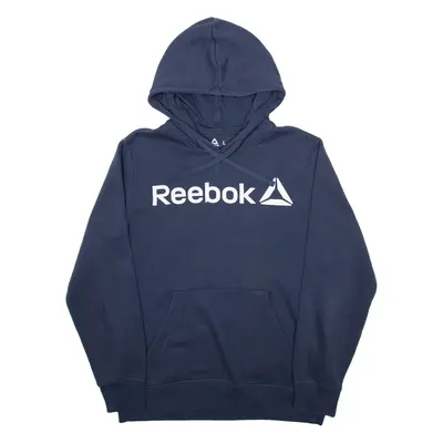 REEBOK Mens Blue Hoodie L
