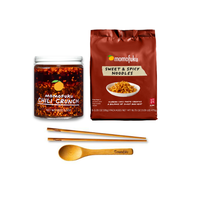 Bestselling Ramen Starter Pack - Sweet & Spicy Noodles, Chili Crunch, Pair of Chopsticks, Chili Crunch Spoon - Perfect For La...