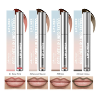 Long-Lasting Peel-Off Lip Liner Stain, 4 Counts/set Transfer-proof Lipliner Lip Stain, All Day & Night