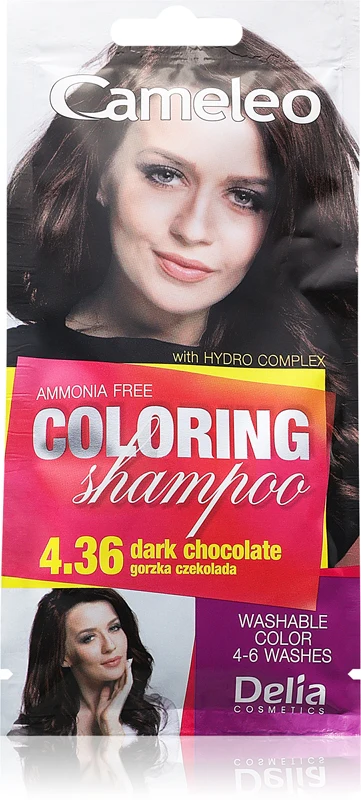 Delia Cosmetics Cameleo colored shampoo for hair color 4.36 Dark Chocolate 40 ml