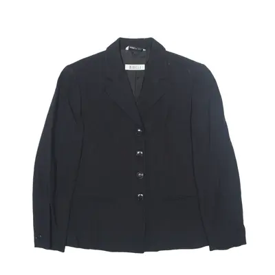 MARELLA Blazer Jacket Black Wool 90s Striped Womens UK 8