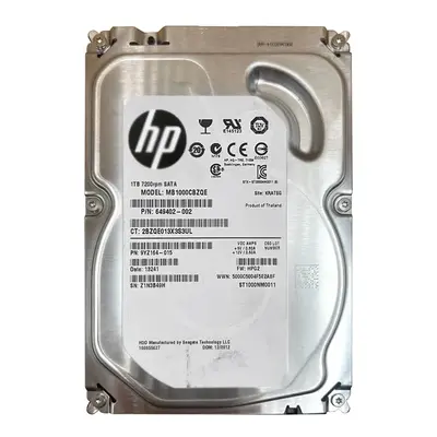 649402-002 HP 1TB 1.5Gb/s SATA 7200 3.5-inch 64MB Hard Drive