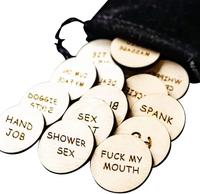 20Pcs Date Night Activity Tokens, Valentines Ideas Gifts for Couples, Funny Wooden Couples Date Night Activity Token, Romanti...