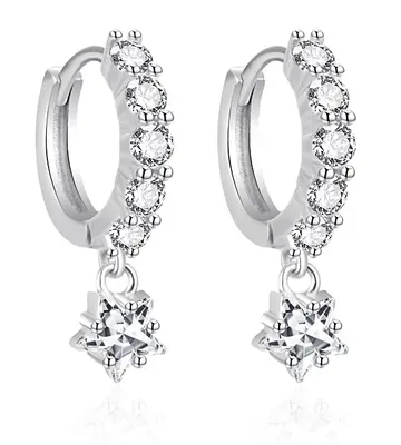 Agato AGT-E072KW Silver Hoop Earrings