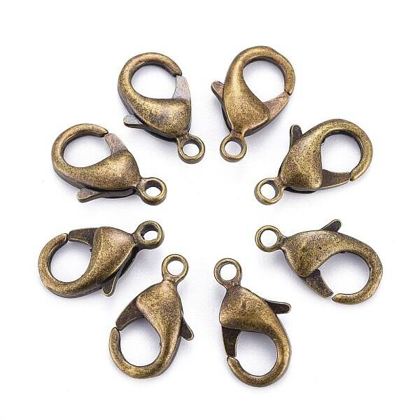 Antique Bronze Brass Lobster Claw Clasps