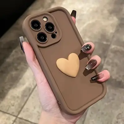 Fall Heart Design Phone Case, Shockproof Decorative Phone Protector Cover, Phone Accessories Compatible with iPhone X 11 12 1...