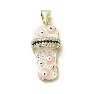 Brass Micro Pave Cubic Zirconia Pendants