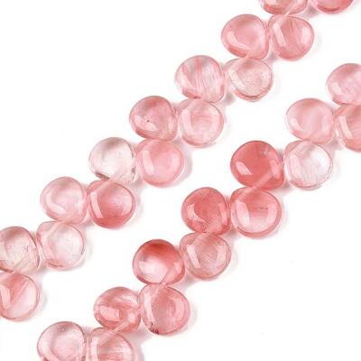 Cherry Quartz Glass Beads Strands