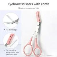 ​SafeTrim Pro Scissors - Eyebrows/Eyelashes Grooming - Stainless Steel Precision Trimmer with Safety Cap - Ergonomic & Trav...