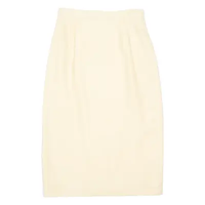 Womens Pencil Skirt Yellow Midi S