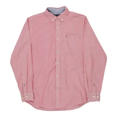 Tommy Hilfiger Striped Shirt - Small Pink Cotton