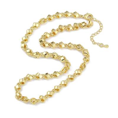 Rack Plating Brass Link Chain Necklaces for Women