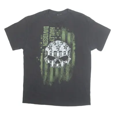 HARLEY DAVIDSON Bern Switzerland Mens Biker T-Shirt Black M
