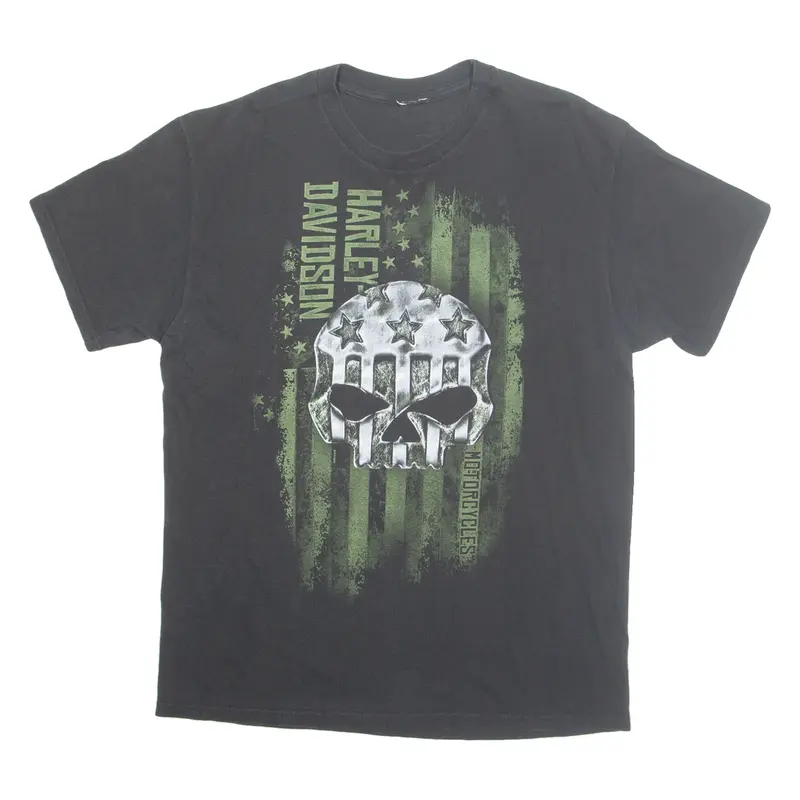 HARLEY DAVIDSON Bern Switzerland Mens Biker T-Shirt Black M