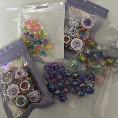 High Quality Beads - Live Sale Bags, Keychains & Wristlet, Assorted Colors, No Seals or Attachments
