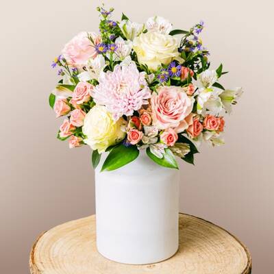 Bouquet of Roses and Anastasias - International Home Delivery - FloraQueen