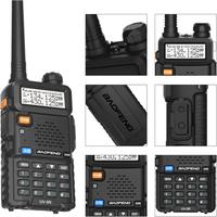 Baofeng UV-5R Two Way Radio Dual Band 144-148/420-450Mhz Walkie Talkie 1800mAh Li-ion Battery(Black) Portable wallets Audio L...