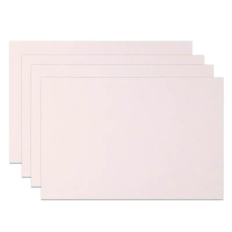 Aperturee Elegant Light Pink Solid Color Set Of 4 Placemats, 14x12 Inch, 15.8 USD, NYWH00386-S, placemats