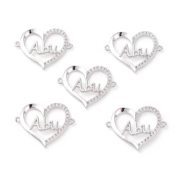 Brass Micro Pave Clear Cubic Zirconia Links