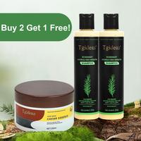 BUY 2 GET 1 FREE!Tgideas Rosemary Shampoo + Caviar Hair Mask - Promotes Hair Growth Controls Oil and Dandruff Soothes Scalp a...