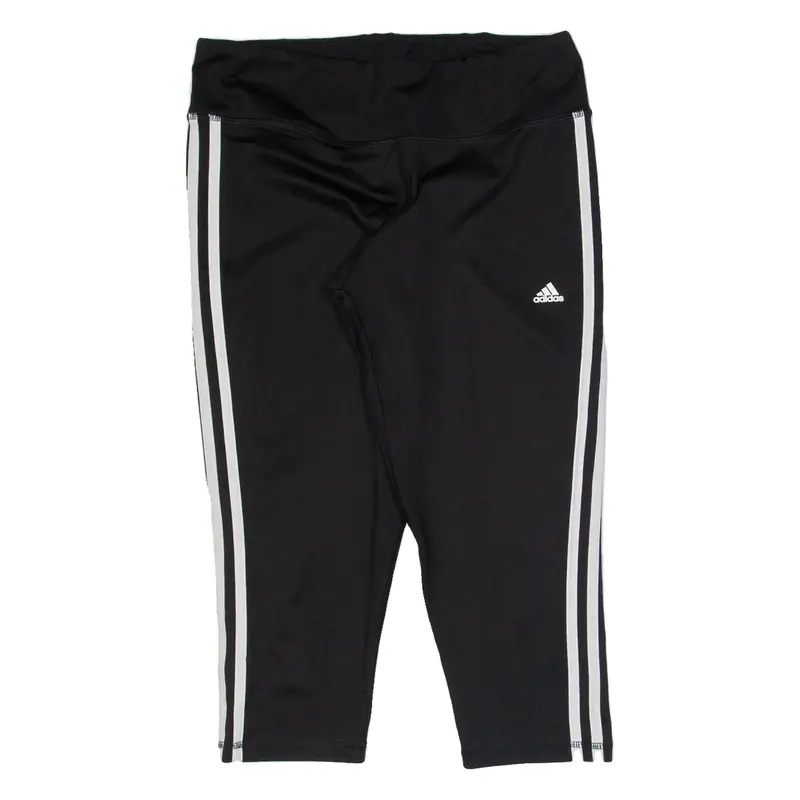 ADIDAS 3/4 Length Womens Leggings Black Skinny M W28 L20
