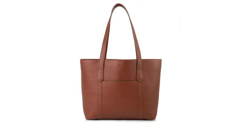 Maddox Tote Bag in Rust & Emerald