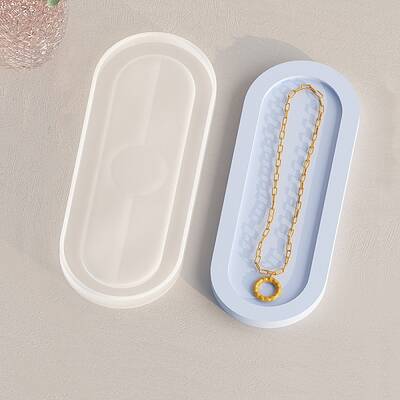 Oval Jewelry Plate DIY Silicone Pendant Molds