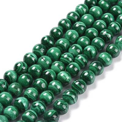 Natural Malachite Bead Strands