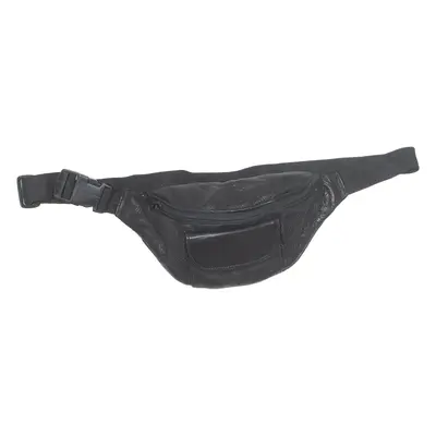 Mens Bum Bag Black Leather Faux Leather