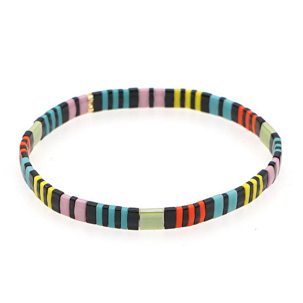 Rainbow Bohemian Style Glass Beads Stretch Bracelets