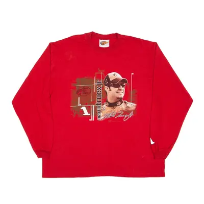 WINNERS CIRCLE Martin Truex Jr T-Shirt Red Long Sleeve Mens XL