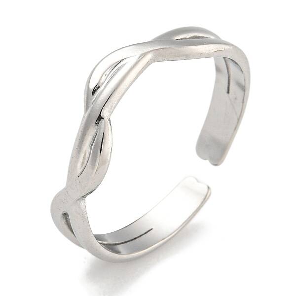 304 Stainless Steel Open Cuff Ring for Women