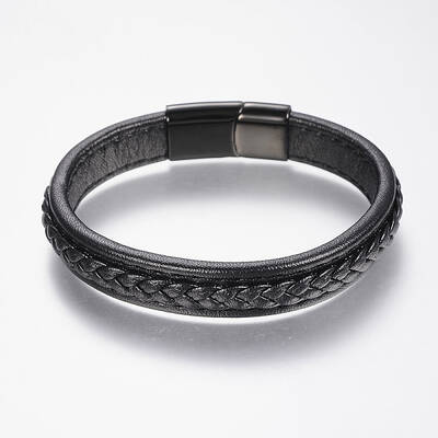 Braided Leather Cord Bracelets