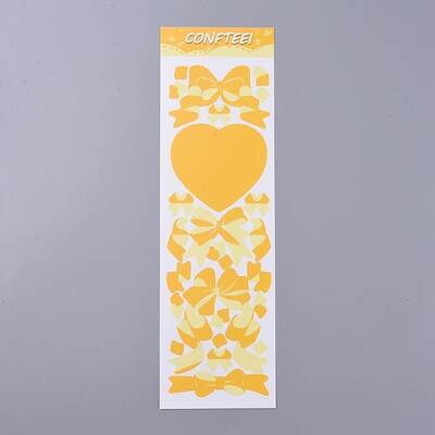 Bowknot & Heart Pattern Decorative Stickers Sheets