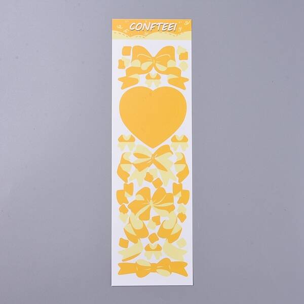Bowknot & Heart Pattern Decorative Stickers Sheets