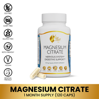 Coco March Magnesium Citrate - Relaxation- Sleep - Nervous & Digestive System Support, Gluten Free - 800 mg per Serving, 120 ...